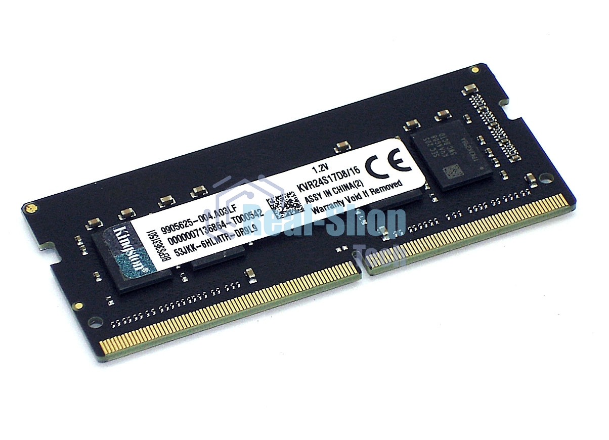 Оперативная память Kingston, DDR4, 16GB (1x16 GB), 2400 MHz, CL17, SO-DIMM