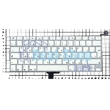 Клавиатура для ноутбука MacBook A1342 2009/2010 белая 13,3