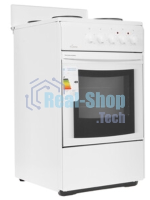 Плита электрическая Flama AE 1402 W белый, конфорок 4 шт, духовка 50 л, 50 см x 85 см x 60 см