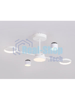 Потолочный светодиодный светильник с пультом Ambrella light FL51631/4+1 WH белый 3000K-6400K 48W 910*745*300 (ПДУ ИК)