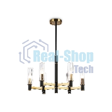 Люстра Ambrella light LH55511/6 BK/BS/CL черный/латунь/прозрачный E14*6 max 40W D570*760