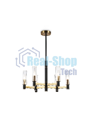 Люстра Ambrella light LH55511/6 BK/BS/CL черный/латунь/прозрачный E14*6 max 40W D570*760