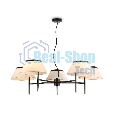 Люстра Ambrella light LH72453/5 BK/WH черный/белый Е14/5 max 40W D1000*290-1080