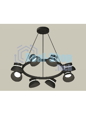 Светильник Ambrella light XB9198100/8 SBK/FR черный песок/белый матовый GX53 (C9198, N8141)