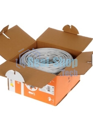Кабель LANMASTER U/UTP, 4 пары, Кат. 6, с перегородкой, 550Mhz, LSZH, нг(A)-HF, оранжевый, 305 м