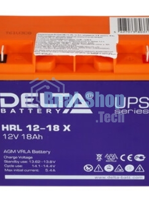Батарея Delta HRL 12-18 X (17.8 А\ч, 12В) свинцово- кислотный аккумулятор