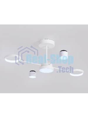 Потолочный светодиодный светильник с пультом Ambrella light FL51631/4+1 WH белый 3000K-6400K 48W 910*745*300 (ПДУ ИК)