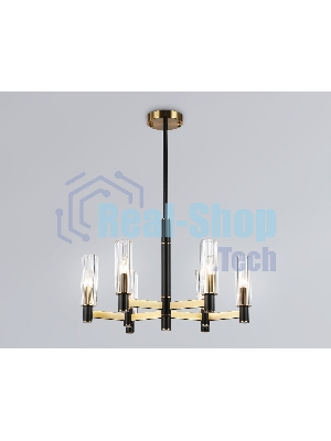 Люстра Ambrella light LH55511/6 BK/BS/CL черный/латунь/прозрачный E14*6 max 40W D570*760