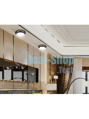Светильник Ambrella light TN6708 BK черный IP44 GX53 max 15W D105*45