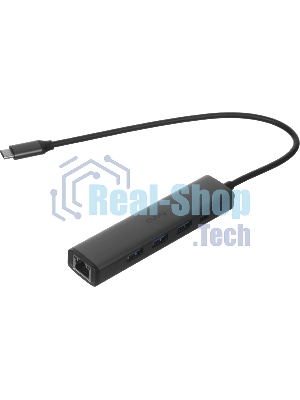 USB-концентратор CUDY UH605, USB Type-C, USB + RJ-45, USB Type-C