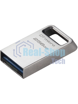 Флешка USB Kingston DataTraveler Micro (DTMC3G2/256Gb), 256Gb, USB 3.2 Gen 1, R/W 200/60, серебристый