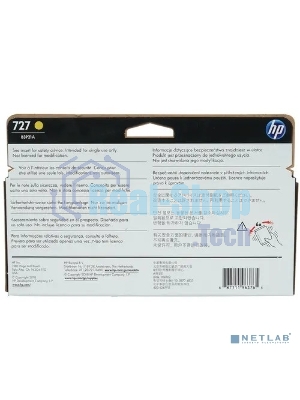 Картридж струйный HP 727 B3P21A желтый для HP DJ T920/T1500 (130мл)