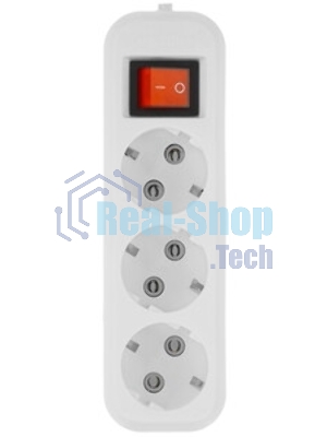 Удлинитель Smartbuy (SBE-16-3-02-ZS) 3 гнз х 2,0 м (16А/3.5 кВт, ПВС 3х1.0)