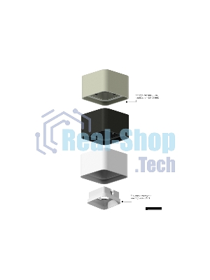 Корпус светильника C7840 SWH белый песок 95*95*H100mm MR16 GU5.3