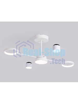 Потолочный светодиодный светильник с пультом Ambrella light FL51631/4+1 WH белый 3000K-6400K 48W 910*745*300 (ПДУ ИК)