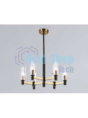 Люстра Ambrella light LH55511/6 BK/BS/CL черный/латунь/прозрачный E14*6 max 40W D570*760