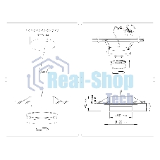 Светильник Ambrella light TN6708 BK черный IP44 GX53 max 15W D105*45