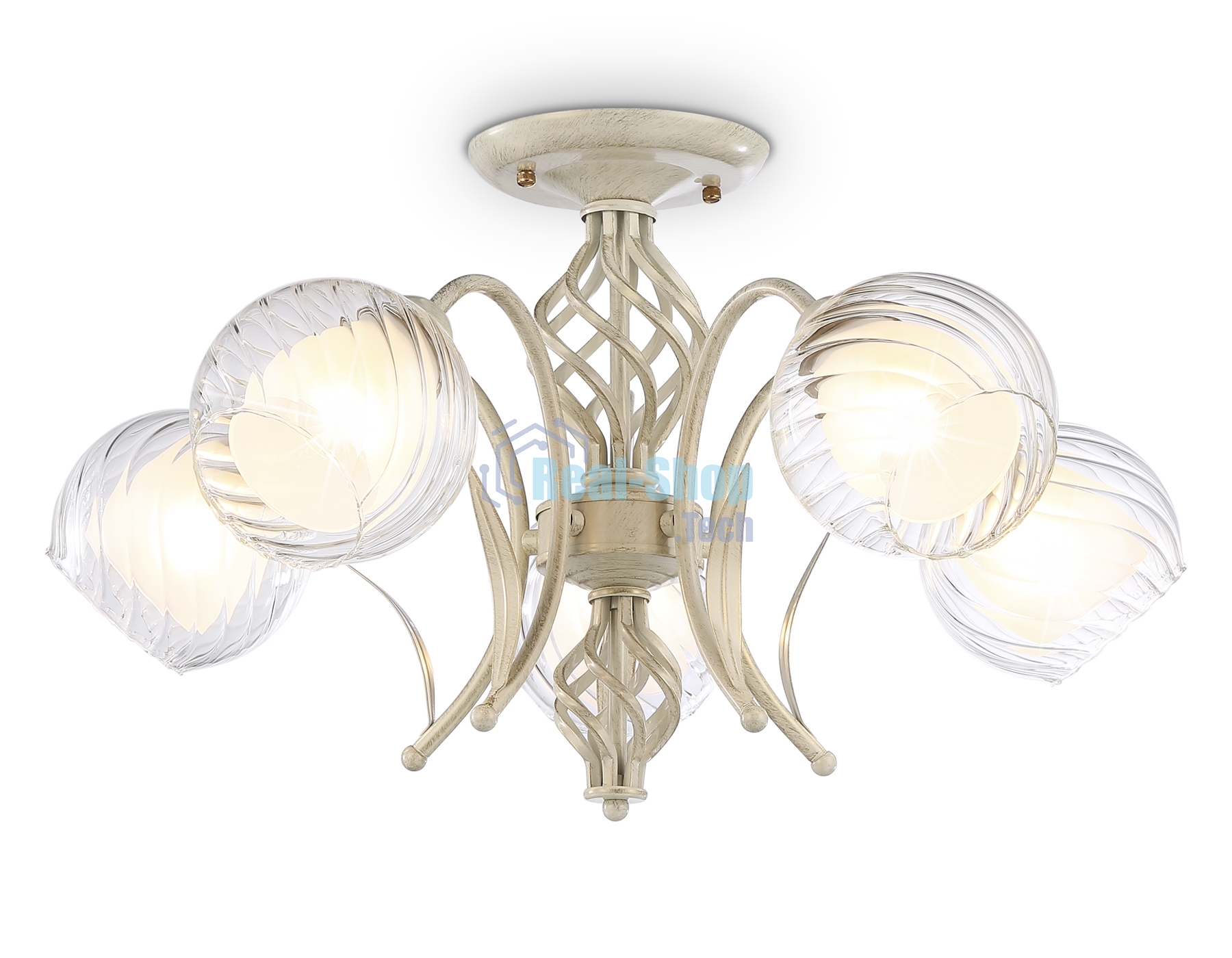 Светильник Ambrella light TR3066/5 WH/GD белый/золото E27*5 max 40W D590*340