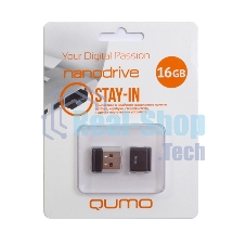 Флешка USB QUMO 16Gb, NANO QM16GUD-NANO-B черный