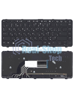 Клавиатура для HP ProBook 430 G2 черная с рамкой с подсветкой