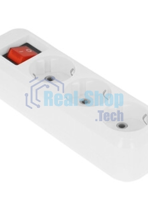 Удлинитель Smartbuy (SBE-16-3-02-ZS) 3 гнз х 2,0 м (16А/3.5 кВт, ПВС 3х1.0)