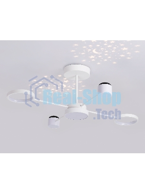 Потолочный светодиодный светильник с пультом Ambrella light FL51631/4+1 WH белый 3000K-6400K 48W 910*745*300 (ПДУ ИК)