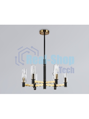 Люстра Ambrella light LH55511/6 BK/BS/CL черный/латунь/прозрачный E14*6 max 40W D570*760