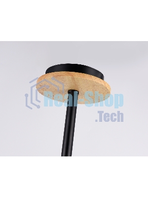 Светильник Ambrella light TR80167/6 BK/LWD черный/светлое дерево E14/6 max 40W D690*370