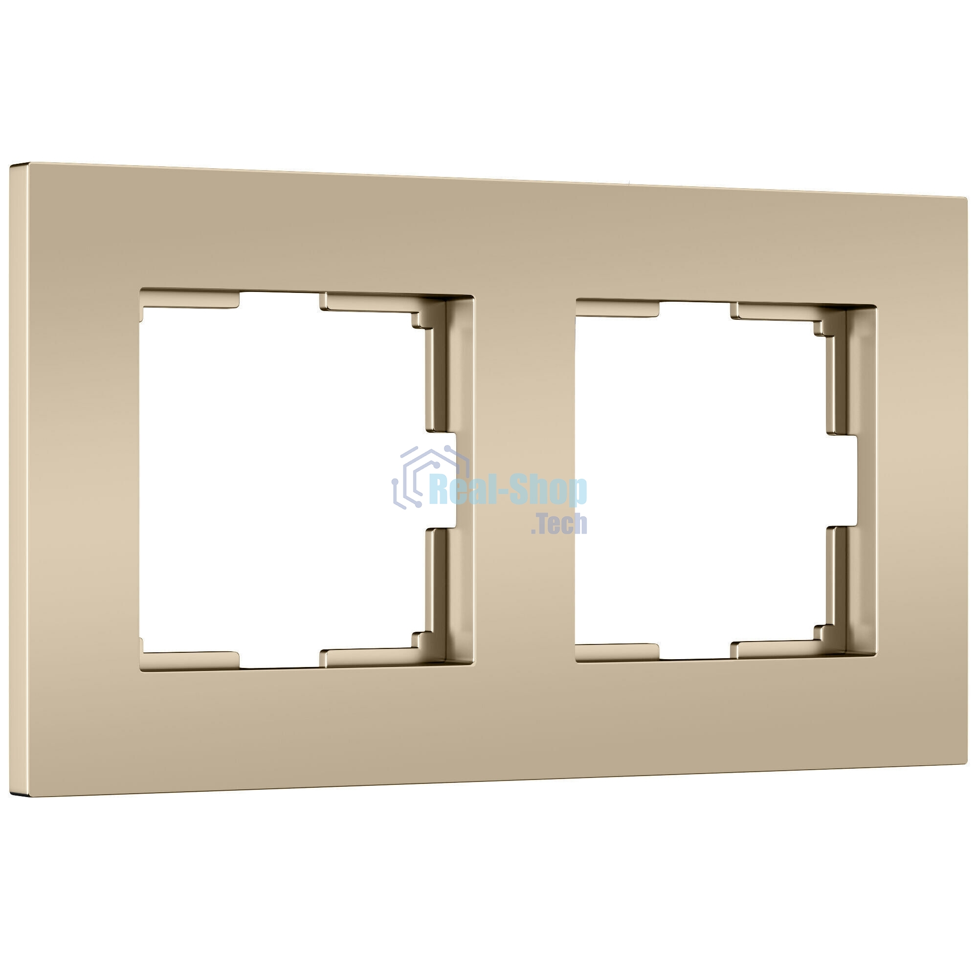 Рамка на 2 поста Slab (шампань софт) W0022911