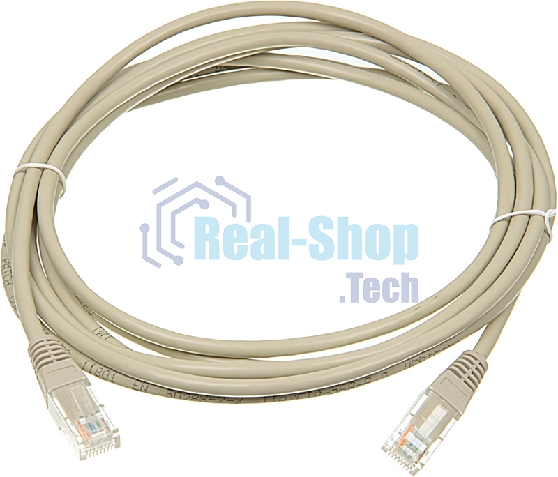 Патч-корд LANMASTER UTP TWT-45-45-3.0-GY вилка RJ-45-вилка RJ-45 cat.5е 3м серый ПВХ