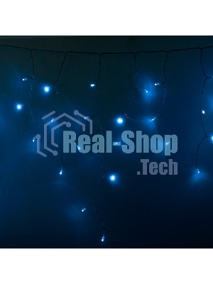 Гирлянда Neon-night Айсикл (бахрома) светодиодный, 4,8 х 0,6 м, прозрачный провод, 230 В, диоды синие, 176 LED