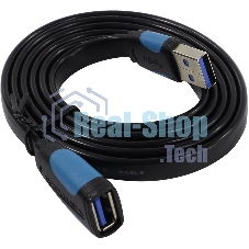 Кабель-удлинитель Vention USB 3.0 AM/AF - 1м плоский VAS-A13-B100