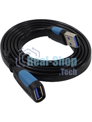 Кабель-удлинитель Vention USB 3.0 AM/AF - 1м плоский VAS-A13-B100