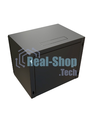 Шкаф коммутационный WRline (WR-TW-1545-SR-RAL9004) настенный 15U 600x450 мм пер. дв. металл 2 бок. пан. 60 кг черный 370 мм 775 мм IP20 сталь
