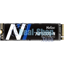 Накопитель SSD Netac NV5000-N, 1Tb, M.2 2280, PCIe 4.0 x4, NVMe, R/W 4800/4600, с радиатором