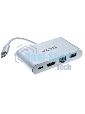 Кабель-адаптер USB3.1 Type-CM-->HDMI+USB3.0+RJ45+PD charging VCOM