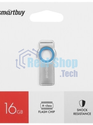 Флешка USB SmartBuy MC2 Metal Blue (SB016GbMC2), 16Gb, USB 2.0, R/W 25/15, синий/серебристый