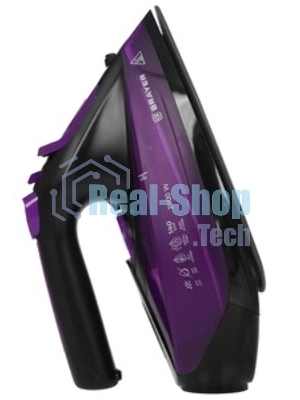 Утюг BRAYER BR4016 фиолетовый/черный, 2400 Вт, 25 г/мин, 140 г/мин, 350 мл