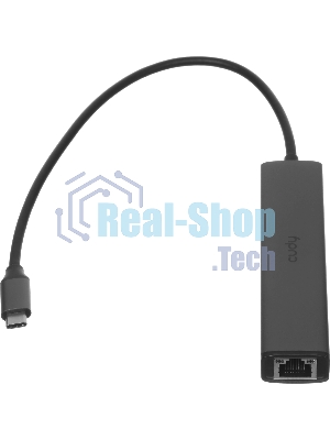 USB-концентратор CUDY UH605, USB Type-C, USB + RJ-45, USB Type-C