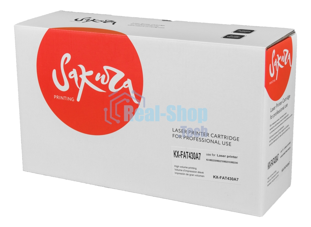 Картридж лазерный Sakura KXFAT430A7 для PanasonicKX-MB2230/2270/2510/2540, черный, 3000 к.