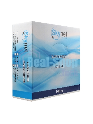 Кабель SkyNet Premium UTP-LSZH 4x2x0,51, низкое дымовыделение, нулевое содержание галогенов, медный, FLUKE TEST, кат.5e, однож., 100 м, box, оранжевый