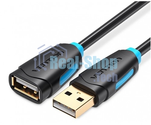 Кабель-удлинитель Vention USB 2.0 AM/AF - 3 м черный (CBCBI)