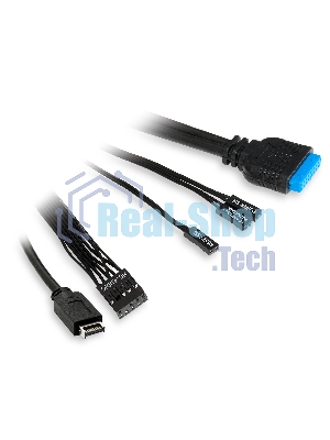 Компьютерный корпус без блока питания HSPD F711-TGbK, Panoramic Full Tower, Black, TG, 0.7 SPCC, no fans ATX, mATX, mITX 190/420/280мм 2x2.5