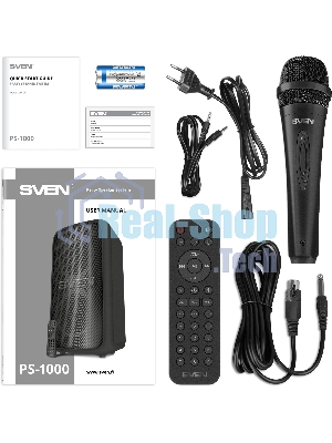 Колонка портативная SVEN АС PS-1000 черный 160W 1.0 BT/3.5Jack 8000mAh