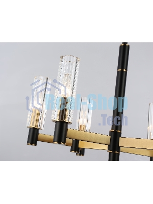 Люстра Ambrella light LH55511/6 BK/BS/CL черный/латунь/прозрачный E14*6 max 40W D570*760