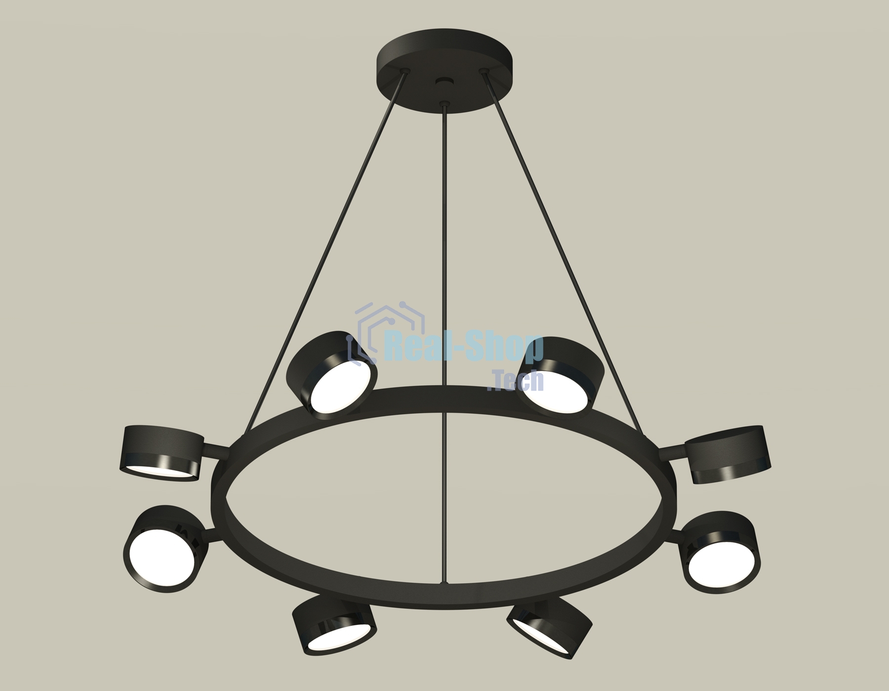 Светильник Ambrella light XB9198150/8 SBK/PBK черный песок/черный полированный GX53 (C9198, N8113)