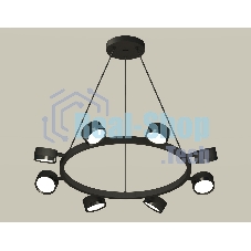 Светильник Ambrella light XB9198150/8 SBK/PBK черный песок/черный полированный GX53 (C9198, N8113)
