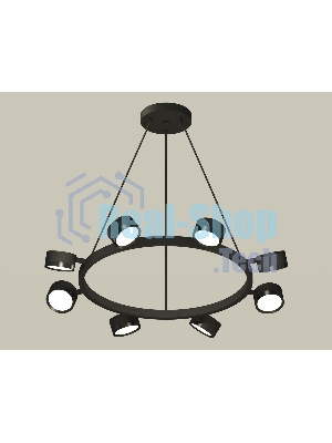 Светильник Ambrella light XB9198150/8 SBK/PBK черный песок/черный полированный GX53 (C9198, N8113)