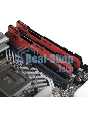 Оперативная память Patriot Viper Elite II, DDR4, 32GB (2x16 GB), 3200 MHz, CL18, DIMM, радиатор, красный, черный