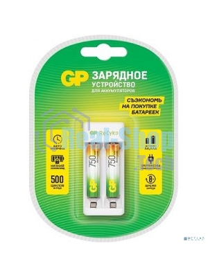 Зарядное устройство GP Rechargeable E211/75AAAHCCS-2CR1 AA/AAA NiMH 750mAh (2шт) блистер